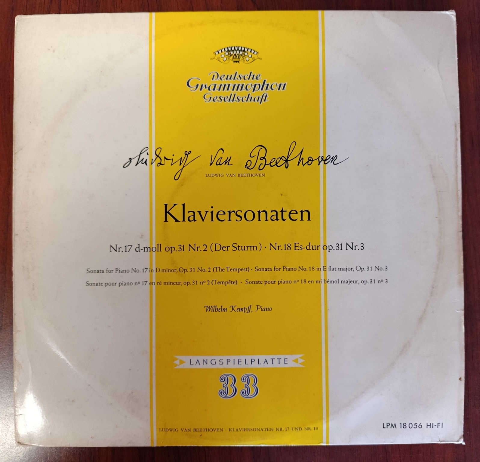 Beethoven: Piano Sonatas No. 17 "The Tempest" & No. 18 – Wilhelm Kempff