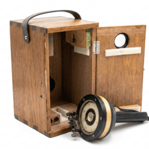 Vintage Saura Marine HB-65G 'Gold Special' Hand-Bearing Compass in Custom Dovetail Wooden Box