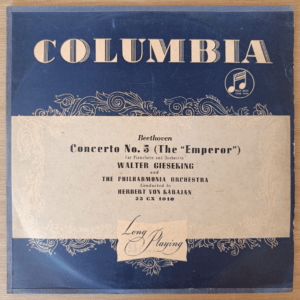 Beethoven: Piano Concerto No. 5 "Emperor" – Walter Gieseking, Philharmonia Orchestra, Cond. Herbert von Karajan