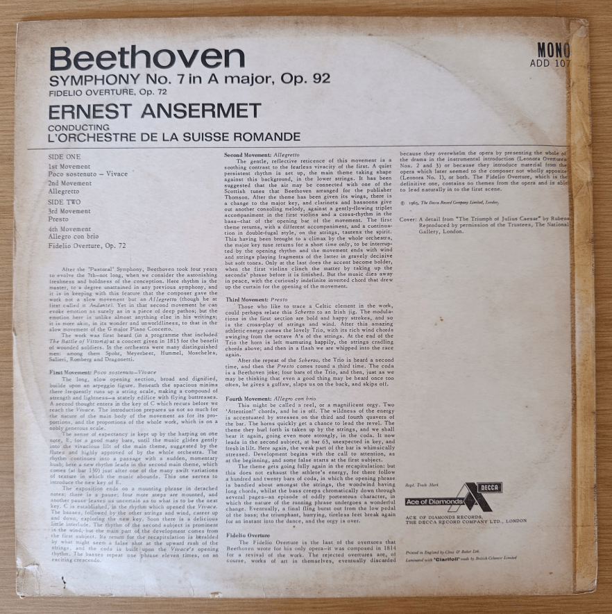 Beethoven: Symphony No. 7 & Fidelio Overture – Ernest Ansermet, L'Orchestre de la Suisse Romande - Image 3