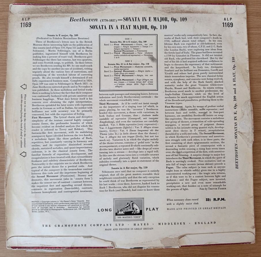 Beethoven: Piano Sonatas No. 30 & No. 31 – Dame Myra Hess, Piano - Image 4